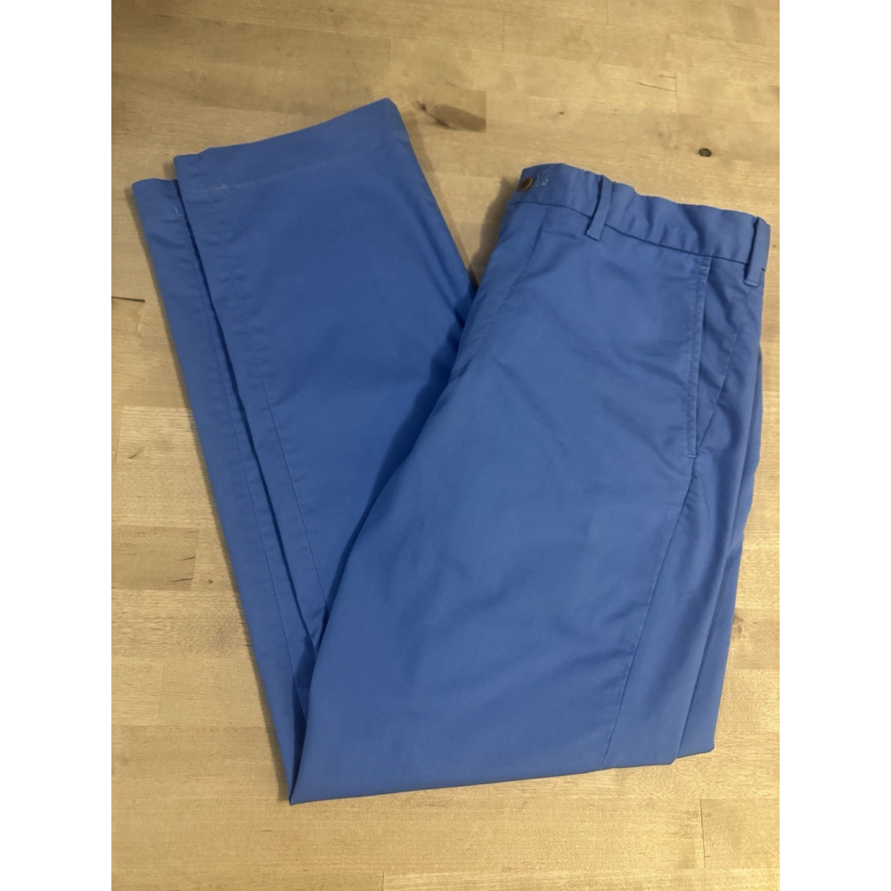 Polo Ralph Lauren Mens Golf Tailored Fit Cotton Twill Stretch Blue Pants 32x30